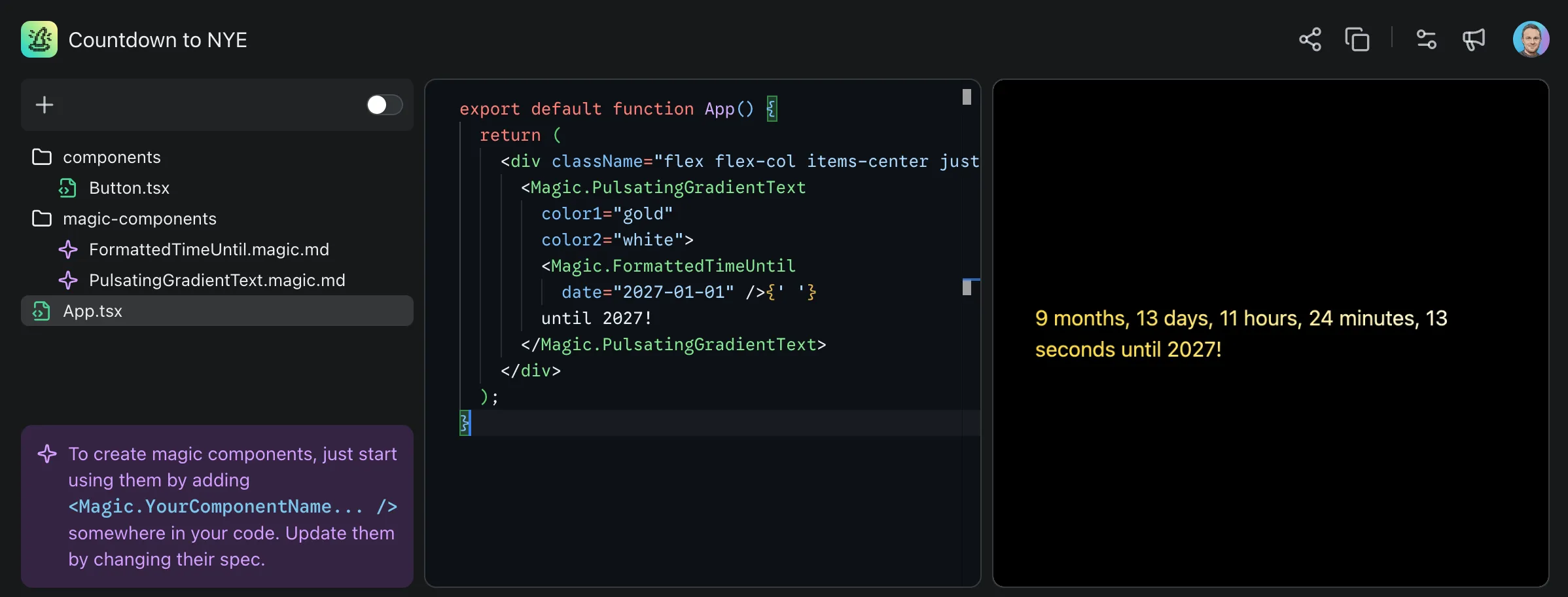 Composing magic components